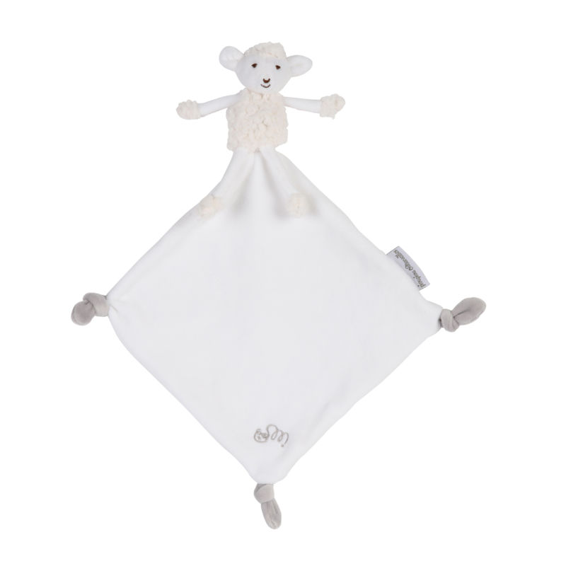  et merveilles - les doux bidoux - siméon mouton mouchoir blanc 35 cm 